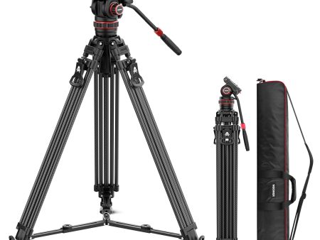 NEEWER LL36 78  Carbon Fiber Video Tripod with Fluid Head Discount