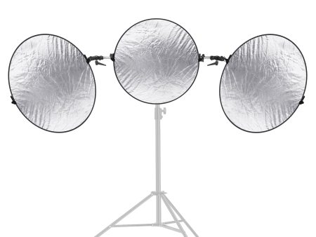 NEEWER Triple Reflector Holder with 3pcs 5-in-1 Collapsible Reflector For Sale