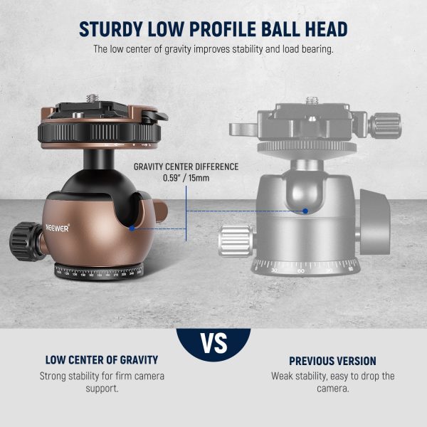 NEEWER GM32 Upgraded Low Profile Ball Head Online