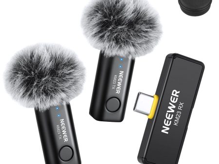 NEEWER KM23 Wireless Lavalier Microphone Kit for USB C Fashion