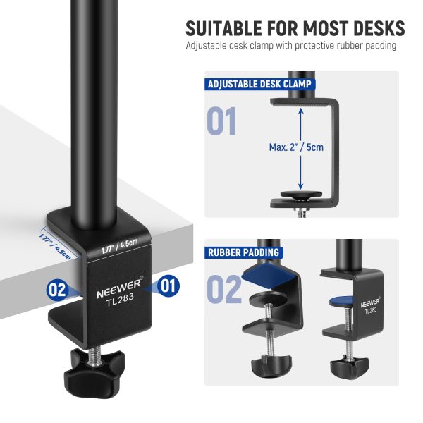 NEEWER TL283 17 -40  43-102cm Camera Desk Mount Online now