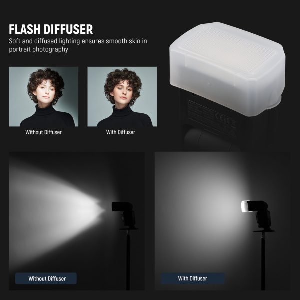 NEEWER FA002 Flash Diffuser for Square Head Speedlite Flash Online Sale