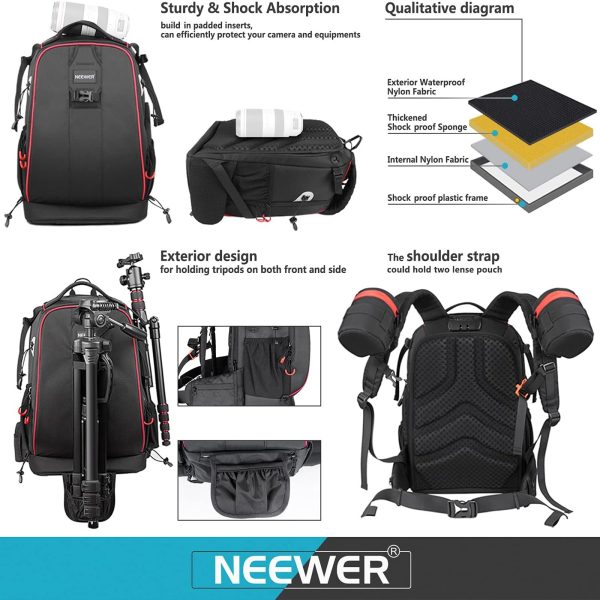 NEEWER 13.4 x10.2 x20.5  Pro Camera Backpack For Sale