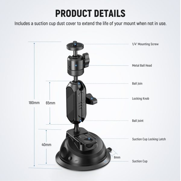 NEEWER CA029 Suction Cup Mount Compatible with GoPro For Cheap