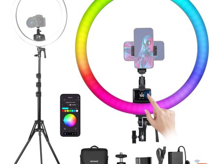 NEEWER SRP18C RGB App Control 2500K-10000K Ring Light Kit Sale