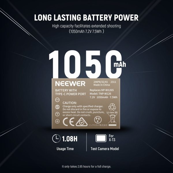 NEEWER TNP-W126 NP-W126S 1050mAh Power Battery For Fujifilm Cheap