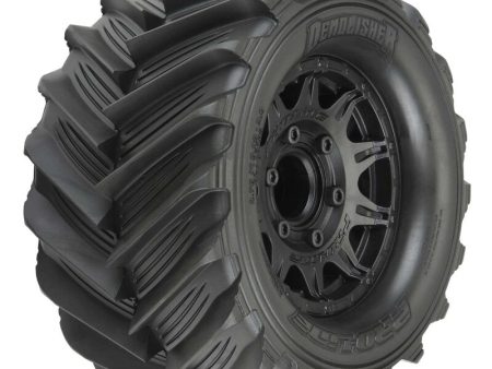 1 10 Demolisher Front Rear 2.8  MT Tires Mounted 12mm Blk Raid (2) For Sale