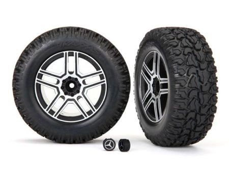 TRAXXAS TIRES AND WHEELS, ASSEMBLED, GLUED (2.6  BLACK, SA For Cheap